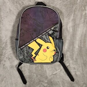 Pokémon Backpack Kids One Size Gray Excellent Pikachu Charizard Bioworld School